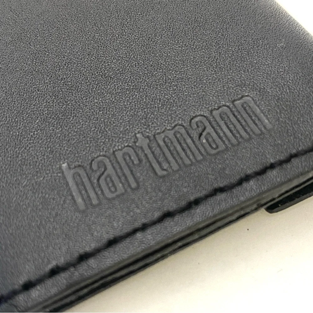 Hartmann Black Leather Travel ID Luggage Tag